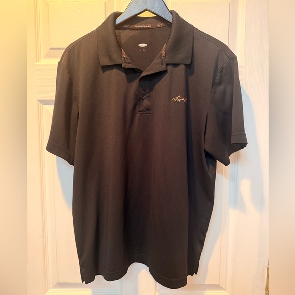 Greg Norman Collection Other - Greg Norman Collection Black Polo with Embroidered Shark Logo